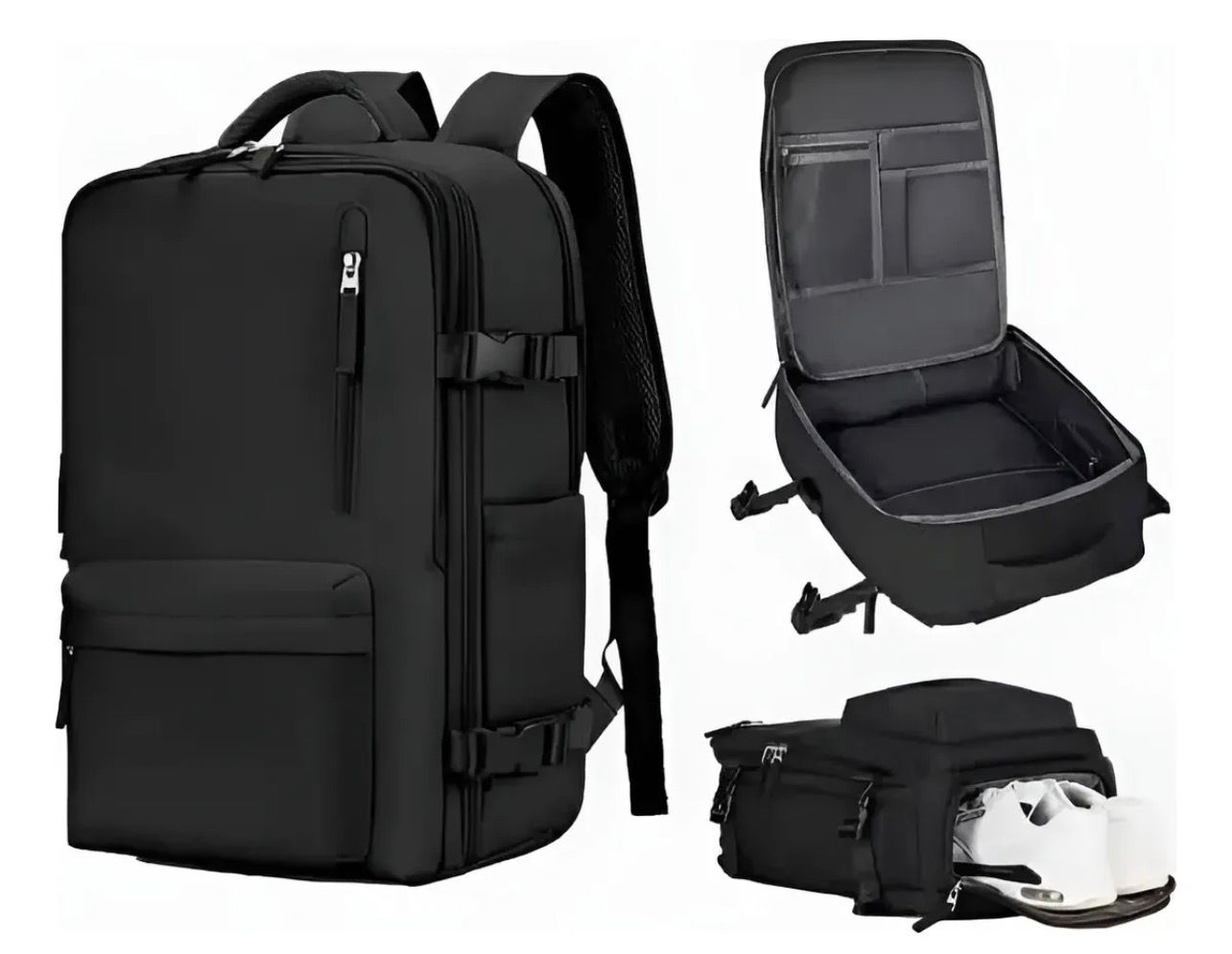 Mochila impermeable laptop con compartimiento para zapatos